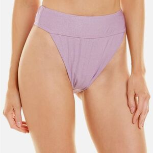 VYB "Lido" high waisted bikini bottom in lilac metallic. Size small NWT